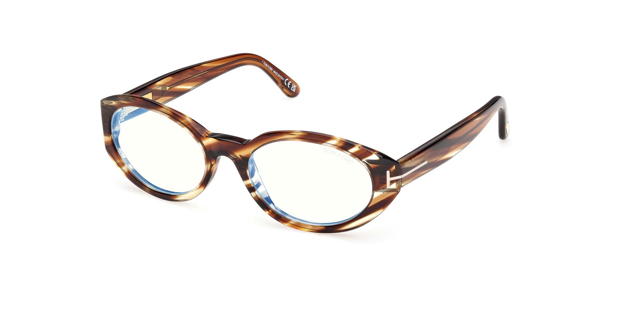 【TOM FORD】ライトブルースエードパンプス（サイズ37½／イタリア製） Tom Ford TF6067-B Blue Light Oval Glasses | Fashion Eyewear US