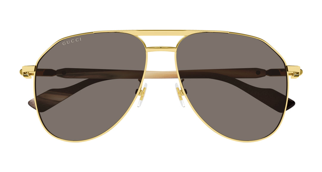 GUCCI AVIATOR GG1220 SUNGLASSES GUCCI LOGO Gucci GG1220S Aviator Sunglasses | Fashion Eyewear main image 3