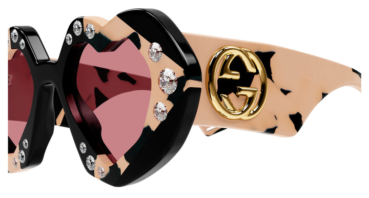 Gucci GG1329S Heart Sunglasses | Fashion Eyewear AU