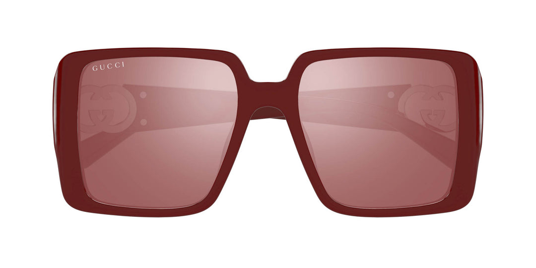 Gucci GG1692S Burgundy Oversized Square Sunglasses w Case & Cloth Authentic Gucci GG1692S 005 Square Burgundy Sunglasses  main image 4