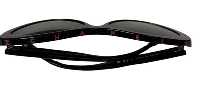 Chanel Oval Black with Pink Sunglasses