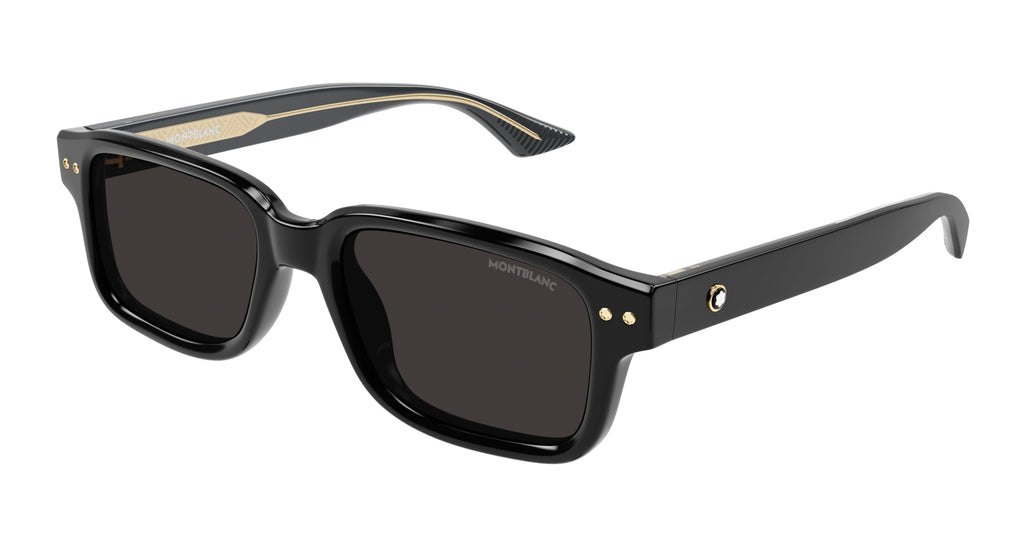 [早い者勝ち、激レア] 明日戻しますMONTBLANCイタリア製オールレザー 黒 Montblanc MB0286S Rectangle Sunglasses | Fashion Eyewear