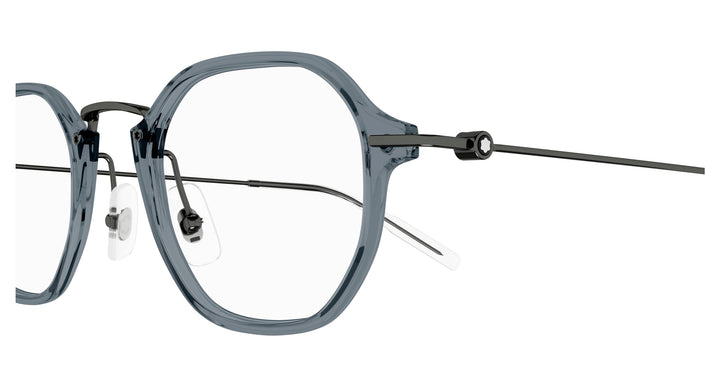 NWT Mont Blanc MB0296o Black Square 50mm Eyeglasses Montblanc MB0296O-005 | Online Sale - Amevista main image 4