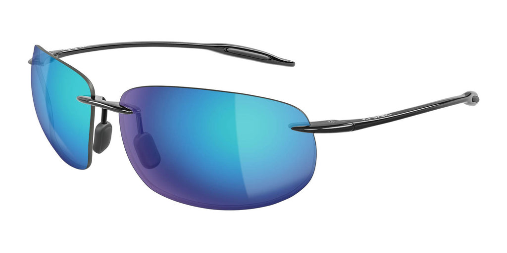 Maui Jim Breakwall MJ0422S #colour_shiny-black-blue-hawaii-full-mirror-polar