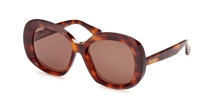 Gosukeya Leather マレンマ　チョコ　プルアップレ　スパークガール MaxMara Edna MM0087 Oval Sunglasses | Fashion Eyewear US