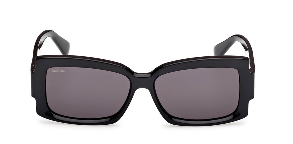 Max Mara LEE-3 MM0140 Sunglasses Black 57-14-135 - Women NEW MaxMara Lee-3 MM0140 Rectangle Sunglasses | Fashion Eyewear US main image 2