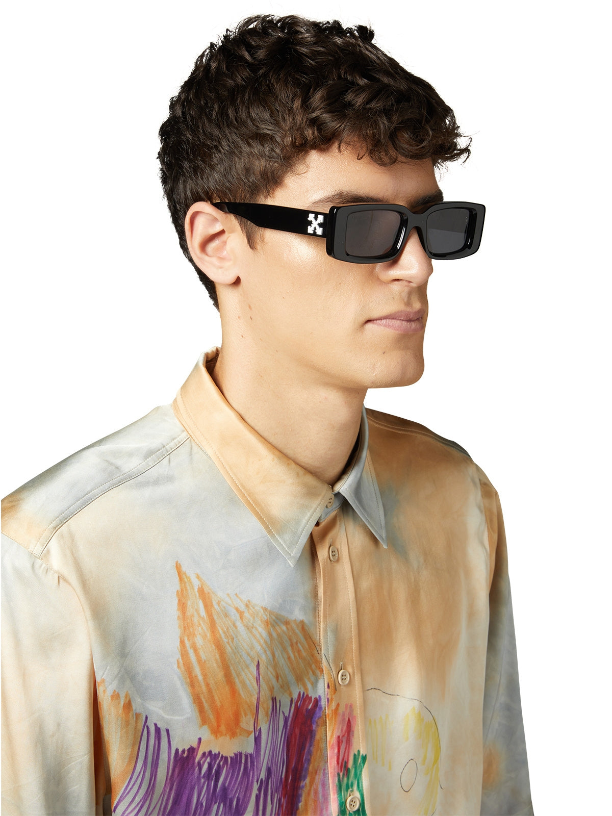 Off-White Arthur Sunglasses OERI016C99PLA0025907 Teal Frame Dark