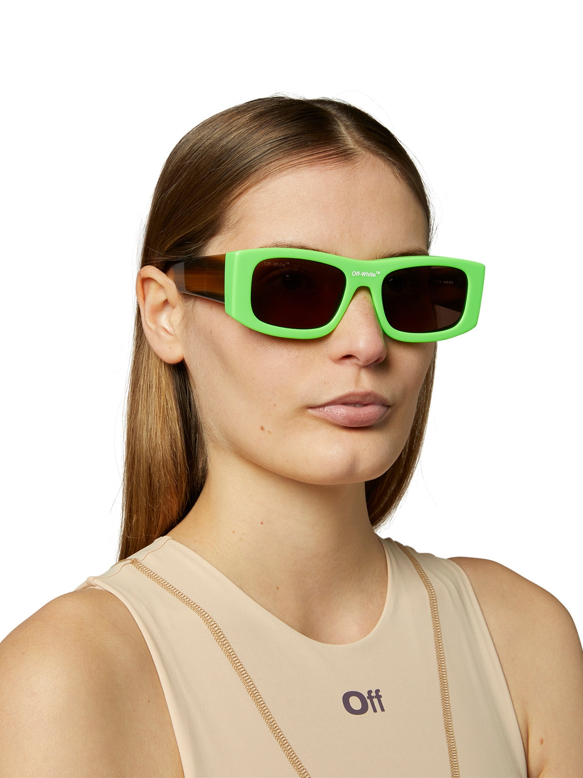 Gucci Fluo Narrow Acetate Rectangular Sunglasses in Gray