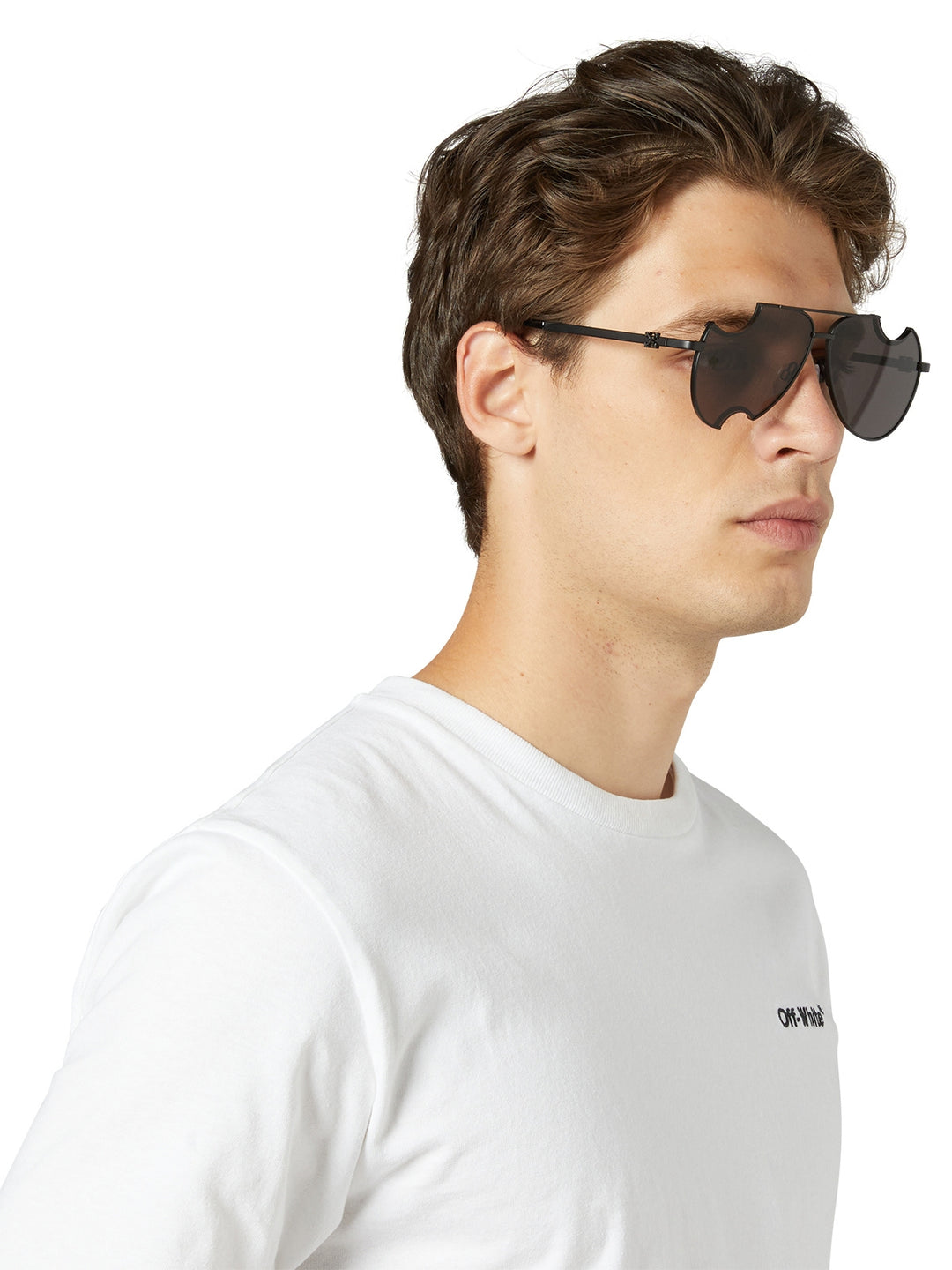 サングラス Off-White Off-White - PORTLAND SUNGLASSES ORANGE DARK GREY Off-White Dallas OERI071 Aviator Sunglasses | Fashion Eyewear US