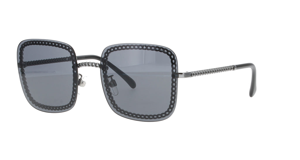 Metal Chanel Sunglasses & Chain