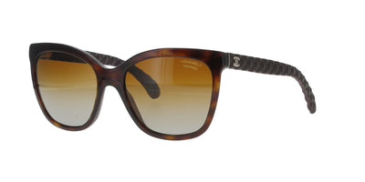 Brown Leather Polarised Chanel Sunglasses