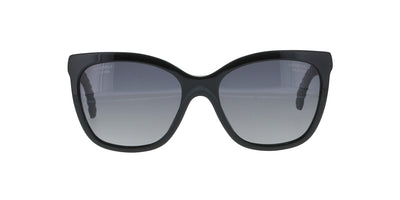 Black Leather Polarised Chanel Sunglasses