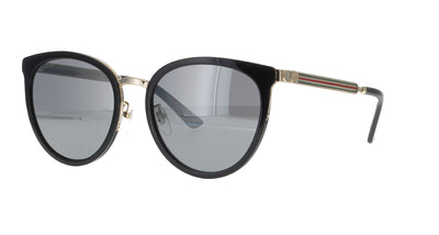 Black and Gold Round Gucci Sunglasses