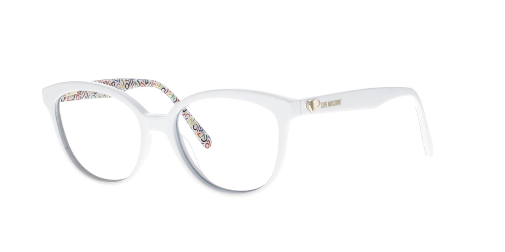 White Love MOSCHINO Round Frame