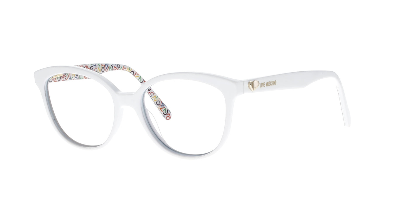 White Love MOSCHINO Round Frame