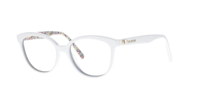 White Love MOSCHINO Round Frame