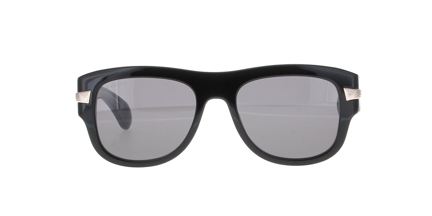 Gucci Shiny Black with Gold Sunglasses