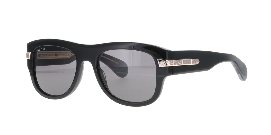 Gucci Shiny Black with Gold Sunglasses