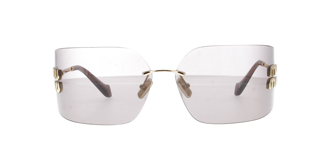 Miu Miu Rimless Gold Sunglasses