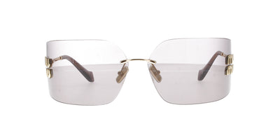 Miu Miu Rimless Gold Sunglasses