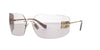 Miu Miu Rimless Gold Sunglasses