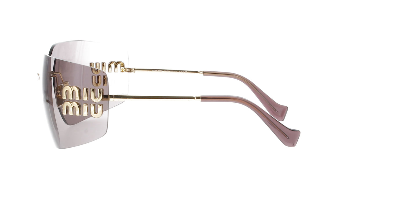 Miu Miu Rimless Gold Sunglasses