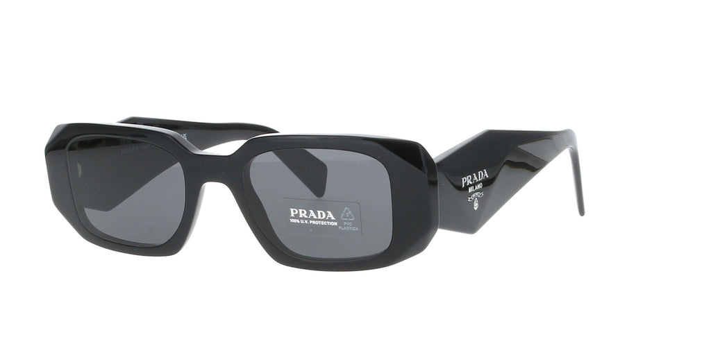 PRADA Bold Black Rectangle Sunglasses
