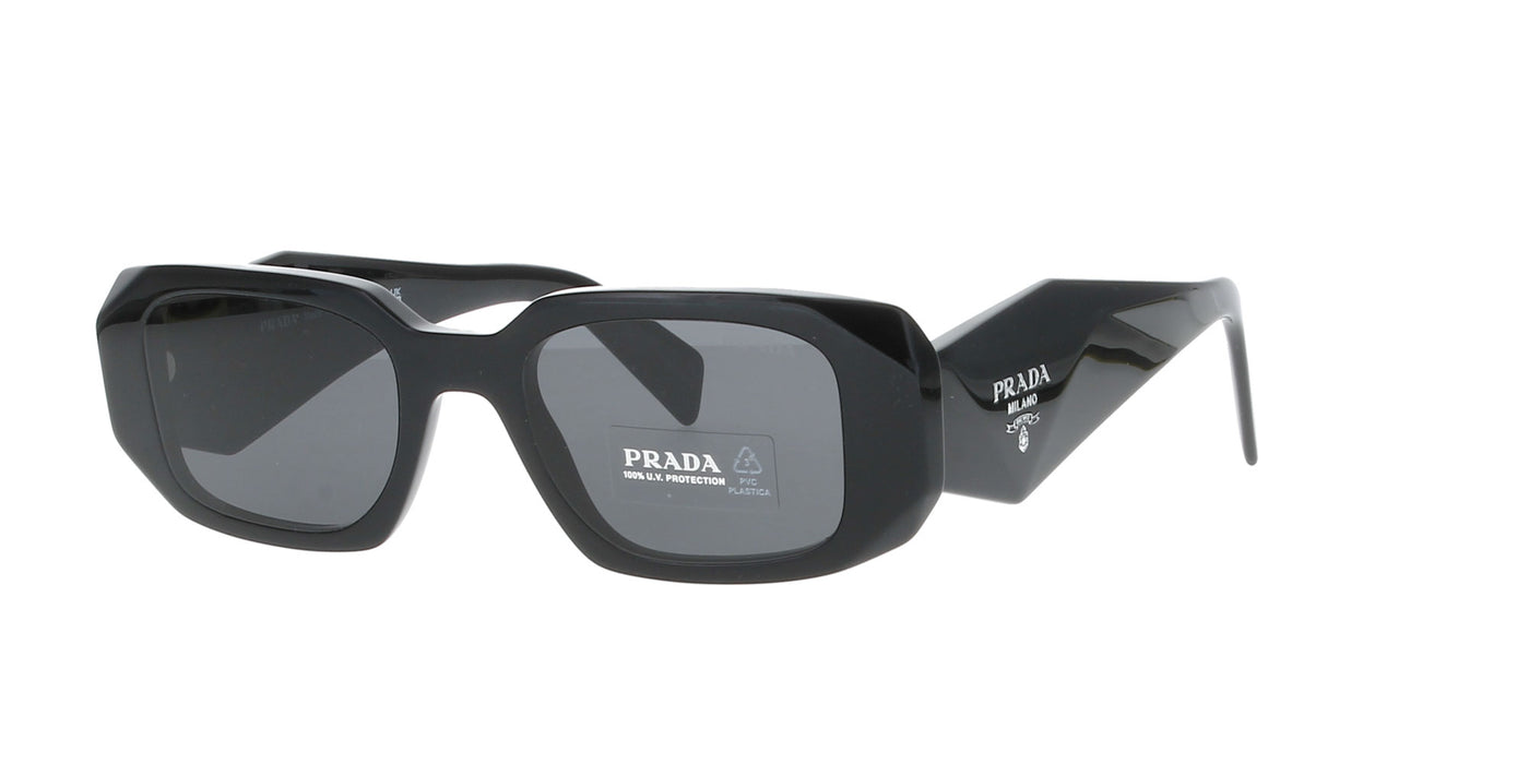 PRADA Bold Black Rectangle Sunglasses