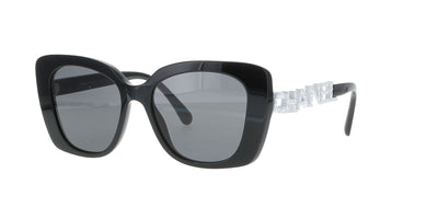 Chanel Black with White Sunglasses
