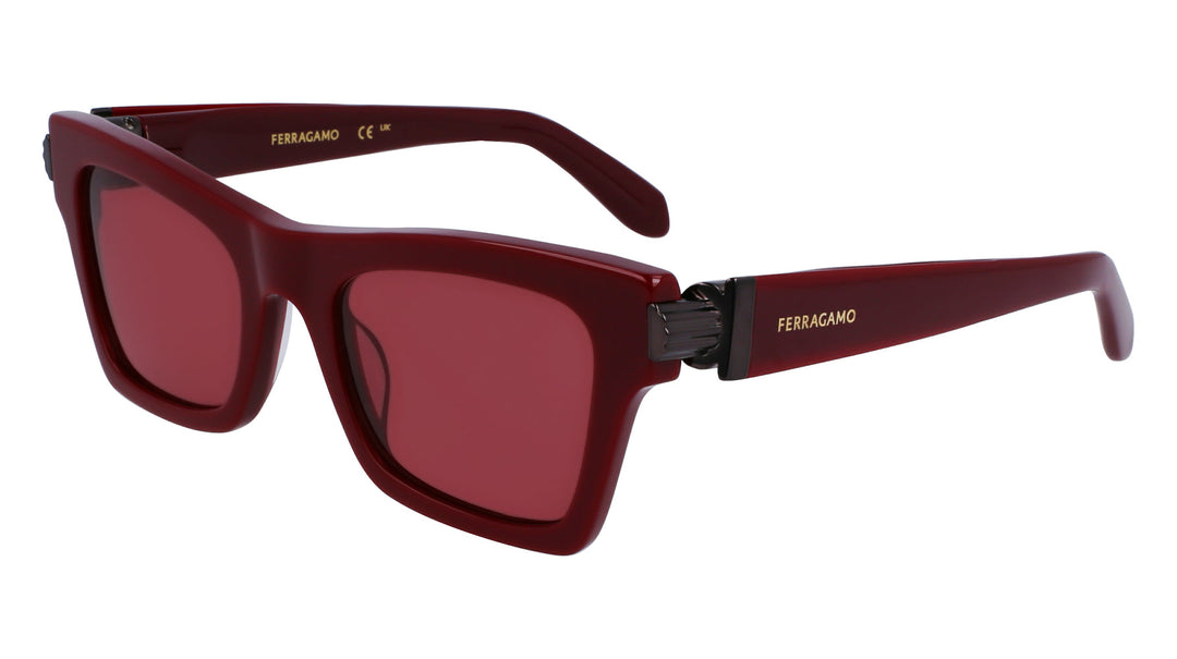 Salvatore Ferragamo SF2013S Black Gold Square Brown Lens 52 mm Sunglasses NIB Ferragamo SF2013S Square Sunglasses | Fashion Eyewear US main image 4