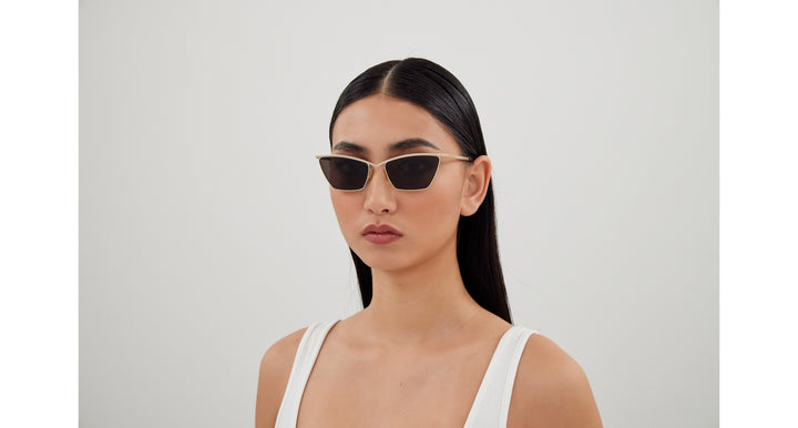 SAINT LAURENT キャットアイフレムサンクラス SL737THIN 003 Saint Laurent SL 637 Cat Eye Sunglasses | Fashion Eyewear US