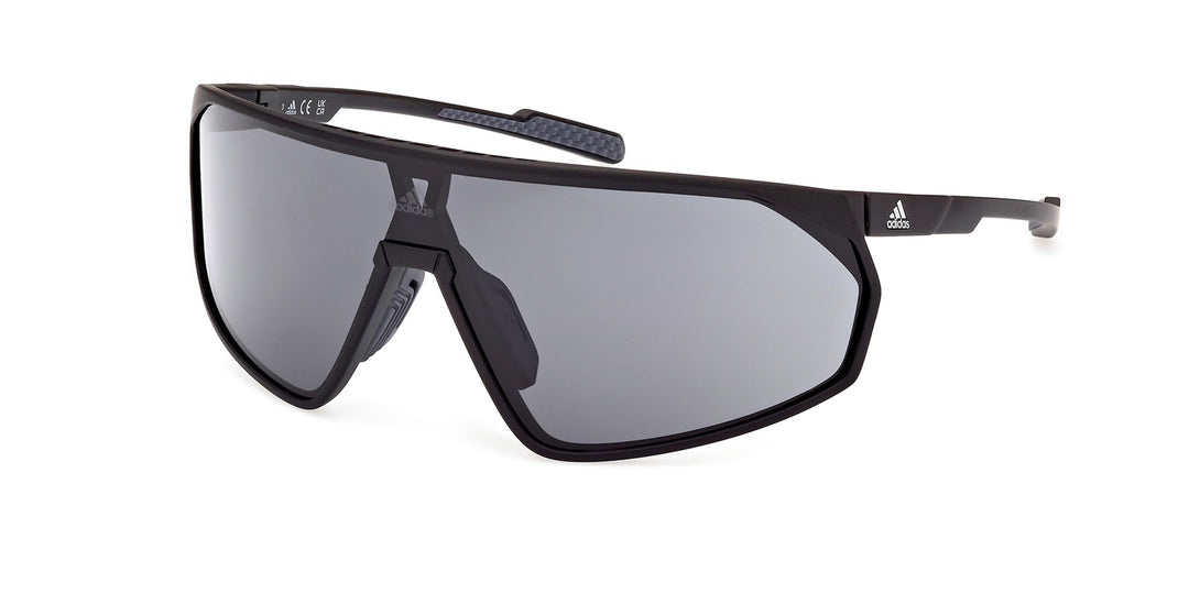 サングラス ADIDAS ORIGINALS Woman Sunglasses Black SP0076 02A Adidas Sport Sunglasses SP0076 PRFM SHIELD 02Q Matte black