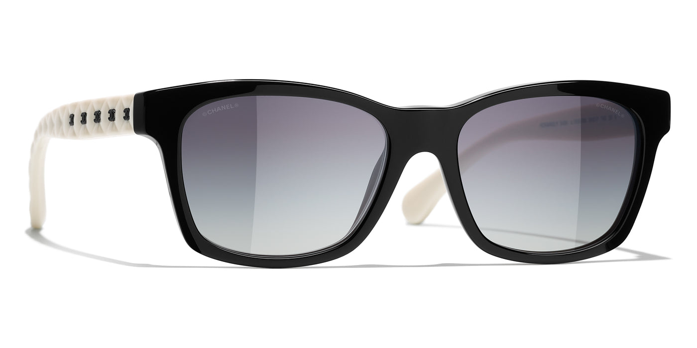 Chanel Black Spring Gradient Oversized Sunglasses Chanel