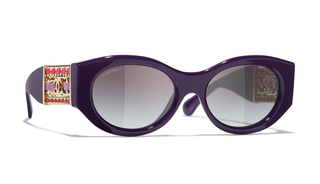 CHANEL 5536Q Oval Sunglasses | Fashion Eyewear