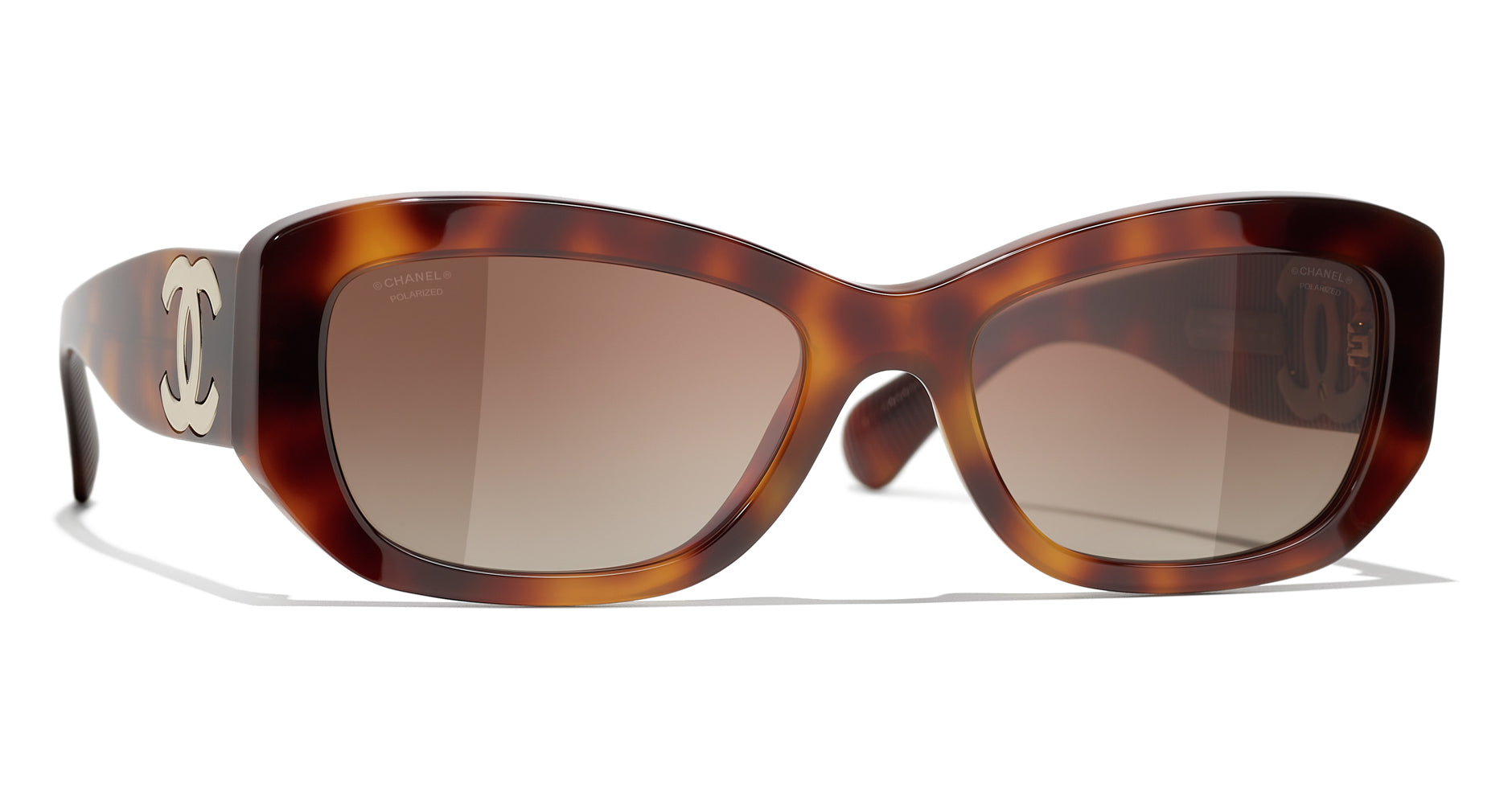 Chanel Mother of Pearl Vintage Sunglasses Brown Women Square 