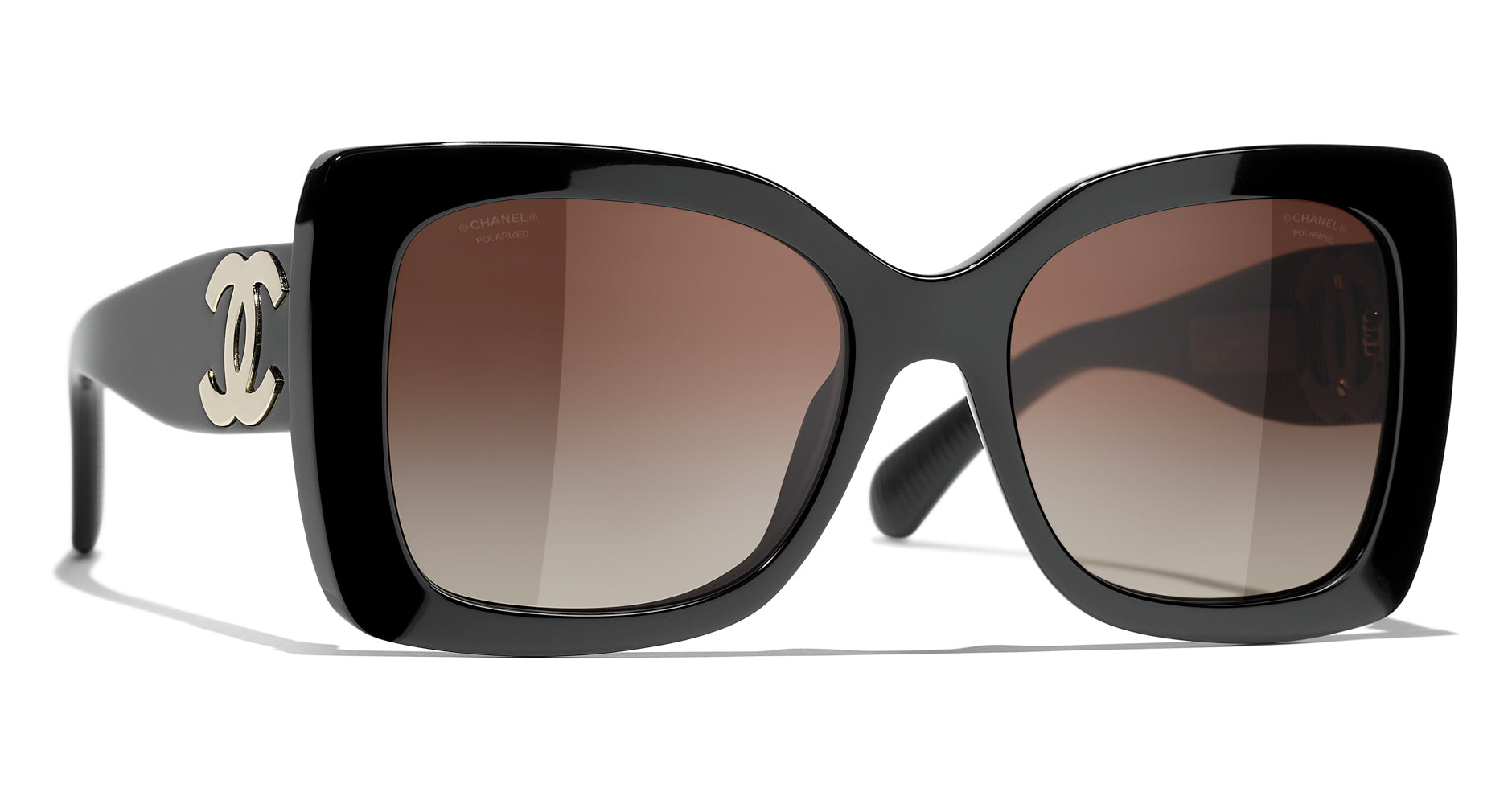 Chanel 5494 Sunglasses Black/Brown Square Women