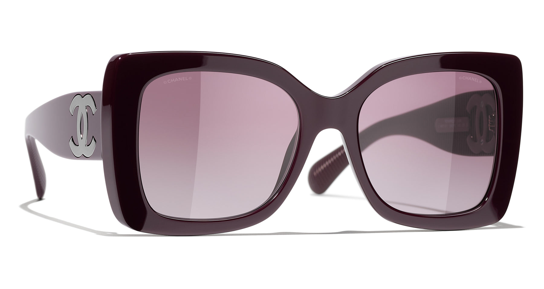 chanel burgundy sunglasses