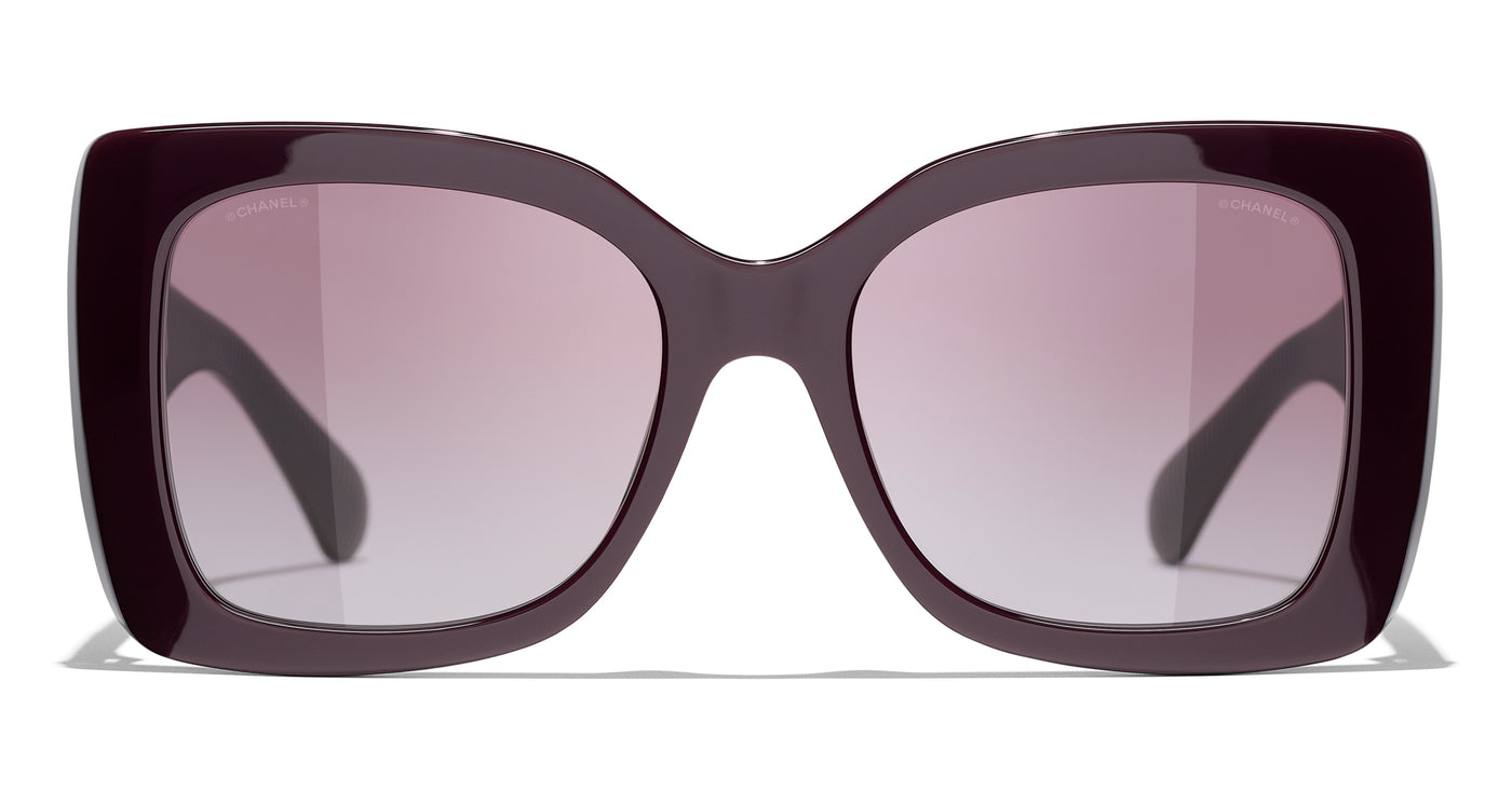 Chanel - Oval Sunglasses - Red Burgundy Gradient - Chanel Eyewear - Avvenice