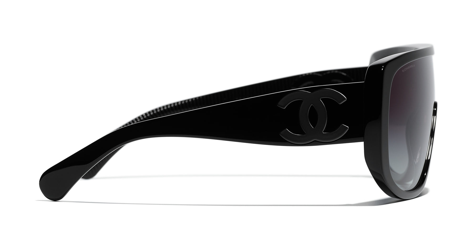 Chanel 5495 Sunglasses Dark Tortoise/Brown Shield Women
