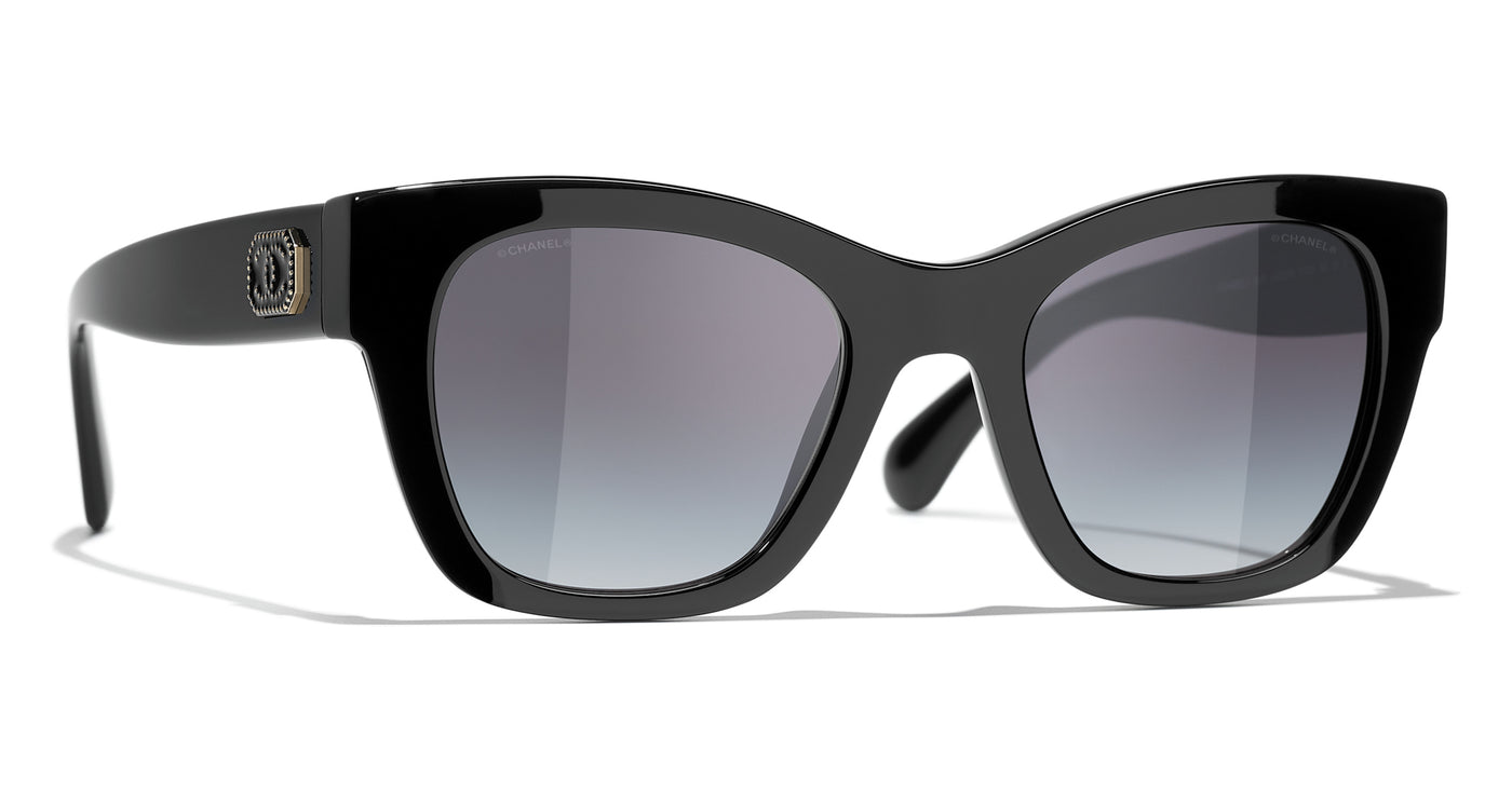 Chanel Sunglasses 6054 1460/80 Cat's Eye Shape Navy 2207 Y