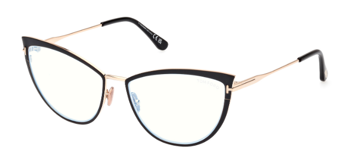 NEW TOM FORD FT5877-B/S 069 EYEGLASSES TF5877-B 069 GOLD/BORDEAUX WOMEN CAT EYE Tom Ford TF5877-B Red, Gold Eyeglasses | Includes FREE Rx Lenses main image 3