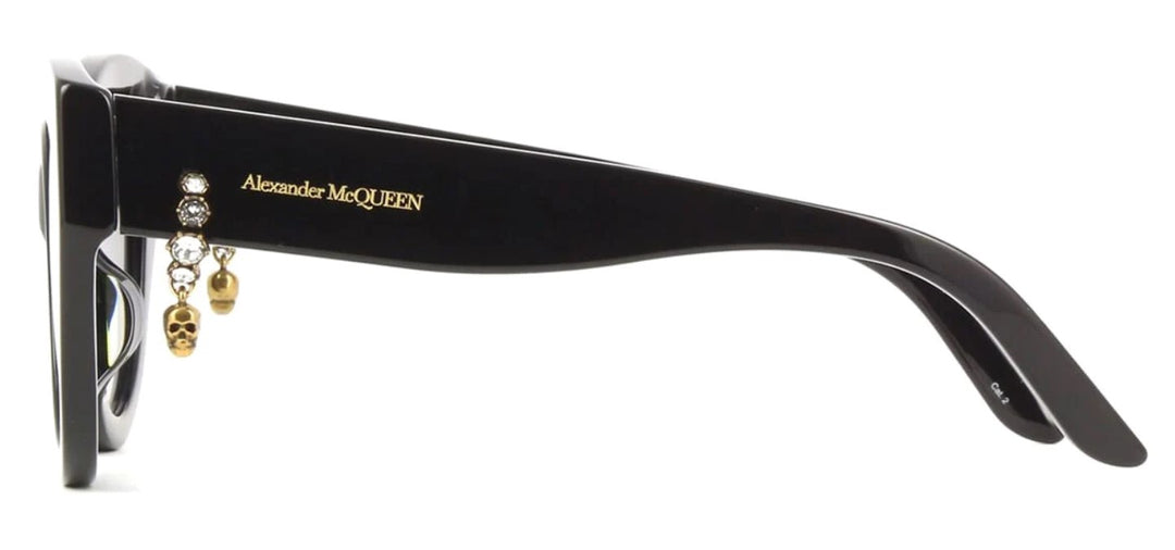 ALEXANDER MCQUEEN キャットアイフレムサンクラス AM0417S 001 Alexander McQueen™ AM0417S Cat-Eye Sunglasses | EyeOns.com