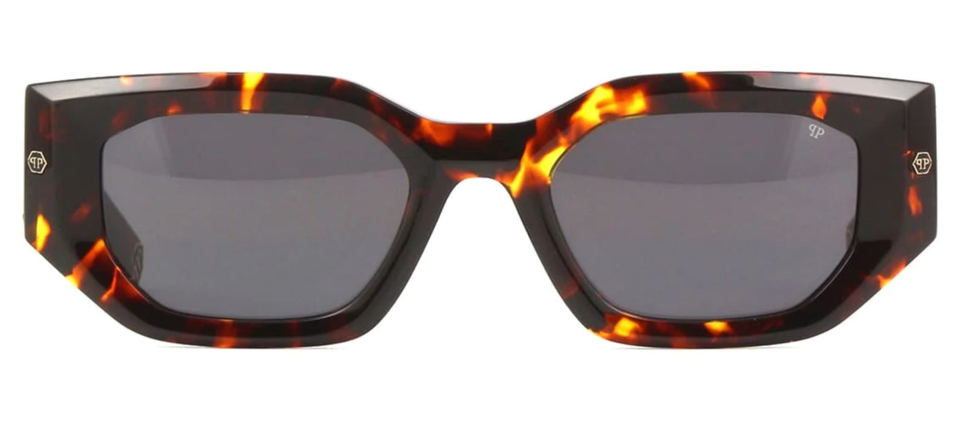 Philipp Plein SPP066M Dark Havana Spotted Brown/Smoke #colour_dark-havana-spotted-brown-smoke