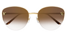 Cartier Panthere CT0301S #colour_gold/brown gradient with light gold flash mirror