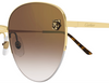 Cartier Panthere CT0301S #colour_gold/brown gradient with light gold flash mirror