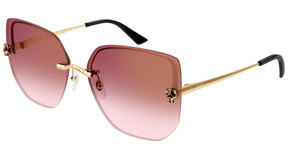 Cartier Panthere CT0432S #colour_shiny gold/red gradient with bronze mirror