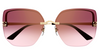 Cartier Panthere CT0432S #colour_shiny gold/red gradient with bronze mirror