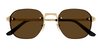 Cartier CT0459S #colour_shiny gold/brown with light mirror