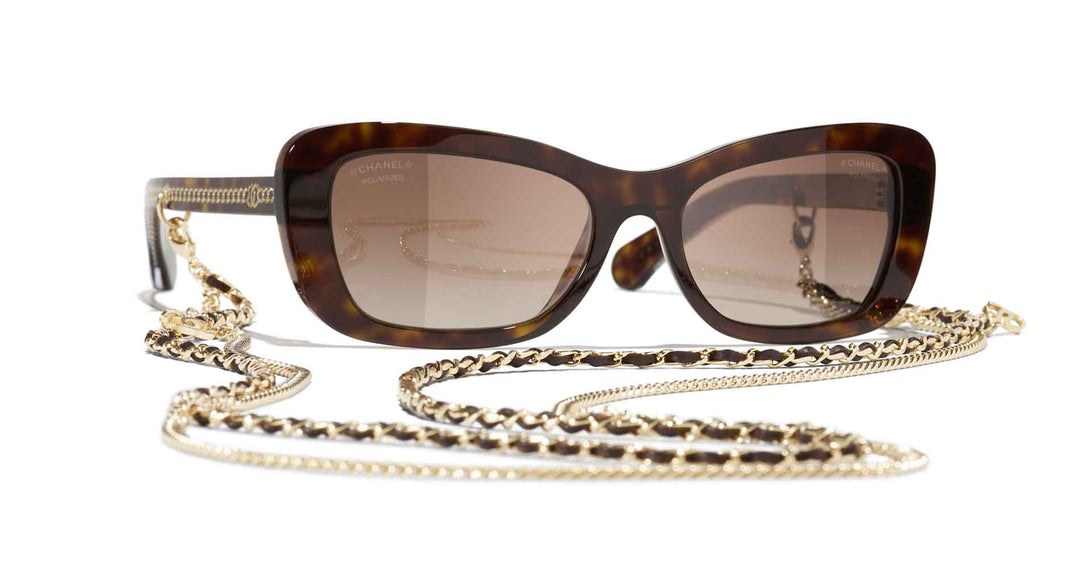 美品✨️シャネル 3連パール メガネフレーム ハバナブラウン 度入り Sunglasses CHANEL CH5563B C714S5 53-21 Havana | Visiofactory