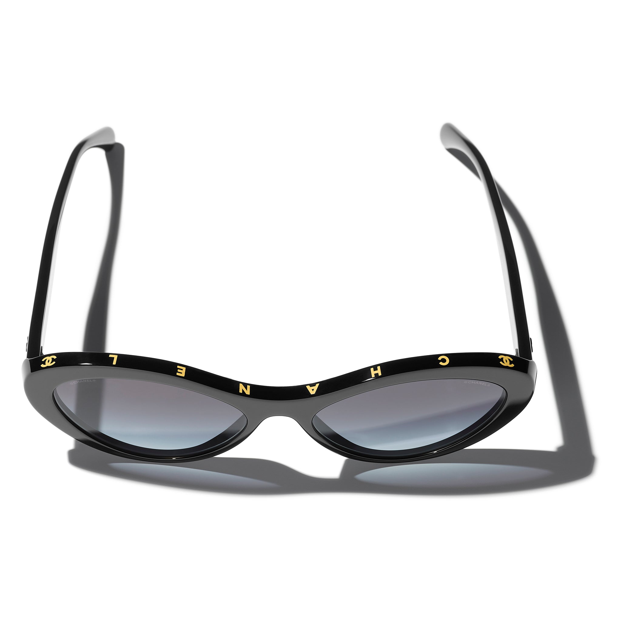 Chanel Black /Brown 5416 Cat-Eye Sunglasses Chanel